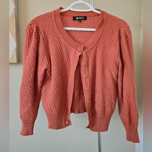Ye Max Sweater Dusty Pink Textured Knit Cardigan
